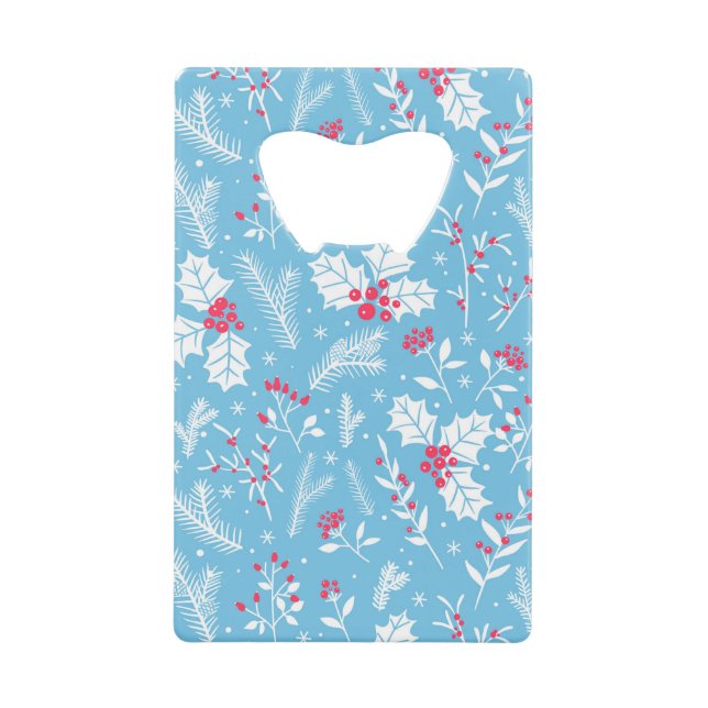 Abrebotellas De Tarjeta De Crédito Flora de invierno 2 (Anverso)