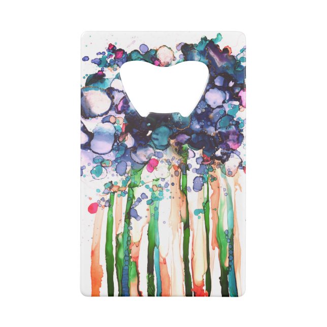 Abrebotellas De Tarjeta De Crédito Flores (Reverso)