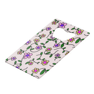 Abrebotellas De Tarjeta De Crédito Flores de colores, motivos florales, vegetación, b