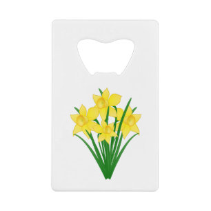 Abrebotellas De Tarjeta De Crédito Flores de Daffodil