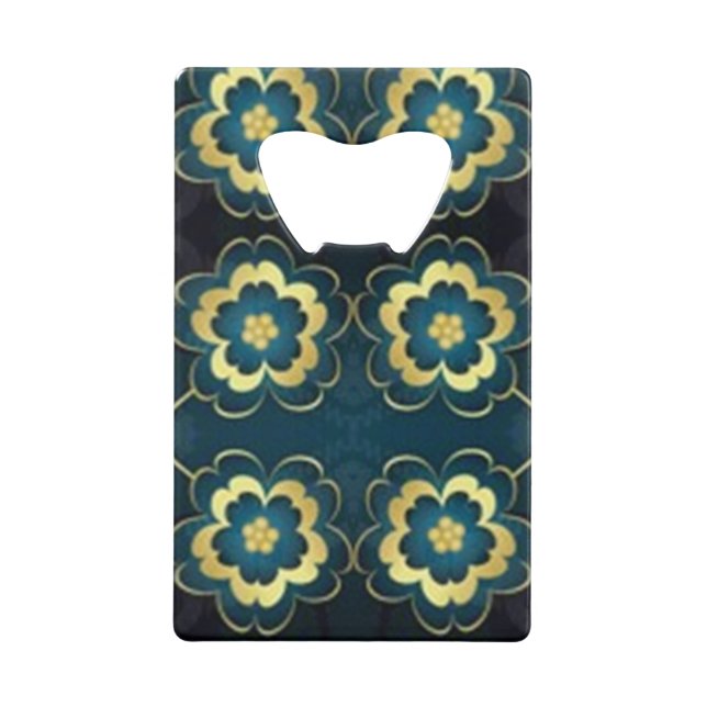 Abrebotellas De Tarjeta De Crédito Flores de Estilos Clásicos (Anverso)