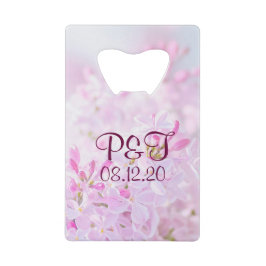 Abrebotellas De Tarjeta De Crédito Flores lilacas rosas