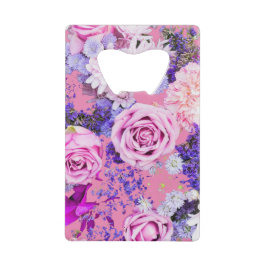 Abrebotellas De Tarjeta De Crédito Flores multicolor Apertura de frascos de tarjeta d