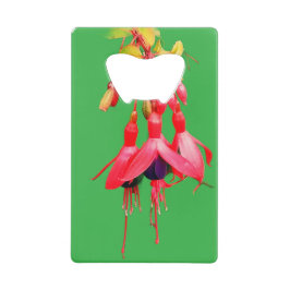 Abrebotellas De Tarjeta De Crédito Flores rojas y moradas