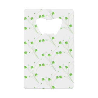 Abrebotellas De Tarjeta De Crédito Flores verdes de primavera brillante, impresión fl