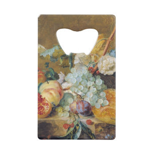 Abrebotellas De Tarjeta De Crédito Flores y fruta