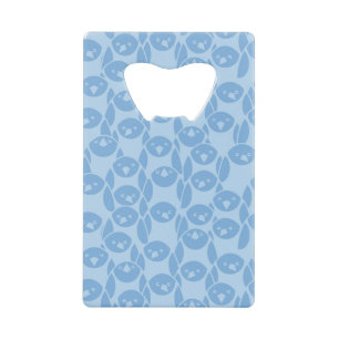 Abrebotellas De Tarjeta De Crédito Fondo azul del modelo de los pingüinos