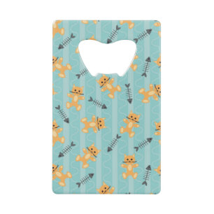 Abrebotellas De Tarjeta De Crédito fondo con los gatos