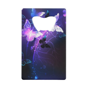 Abrebotellas De Tarjeta De Crédito Fondo con mariposas nocturnas
