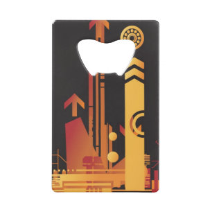 Abrebotellas De Tarjeta De Crédito Fondo de semitono técnico 2