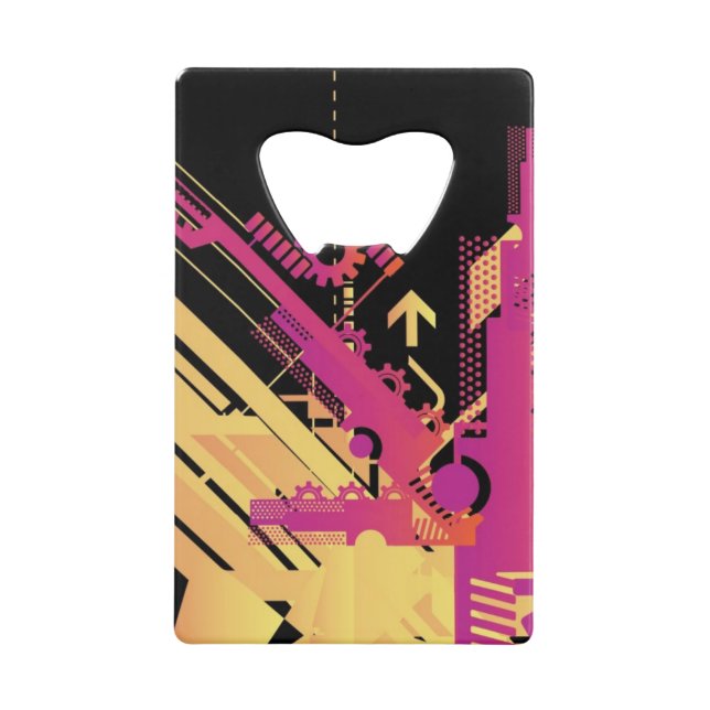 Abrebotellas De Tarjeta De Crédito Fondo de semitono técnico 7 (Anverso)