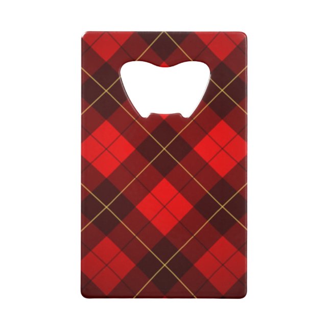 Abrebotellas De Tarjeta De Crédito Fondo del tartán de Wallace (Anverso)
