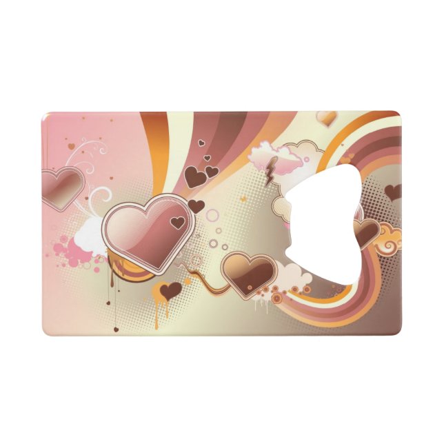 Abrebotellas De Tarjeta De Crédito Fondo diseñado del diseño (Anverso (Horizontal))