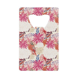 Abrebotellas De Tarjeta De Crédito Fondo floral 3