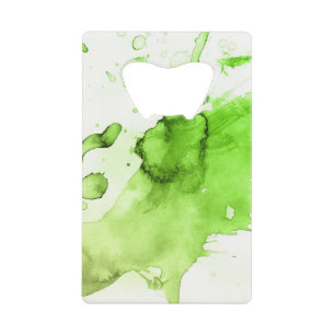 Abrebotellas De Tarjeta De Crédito Fondo pintado a mano 3 3 de la acuarela abstracta