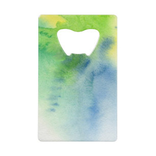 Abrebotellas De Tarjeta De Crédito Fondo pintado a mano 8 2 de la acuarela abstracta