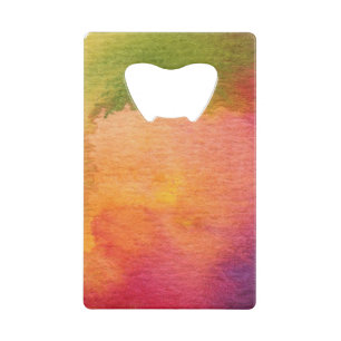 Abrebotellas De Tarjeta De Crédito Fondo pintado acuarela abstracta