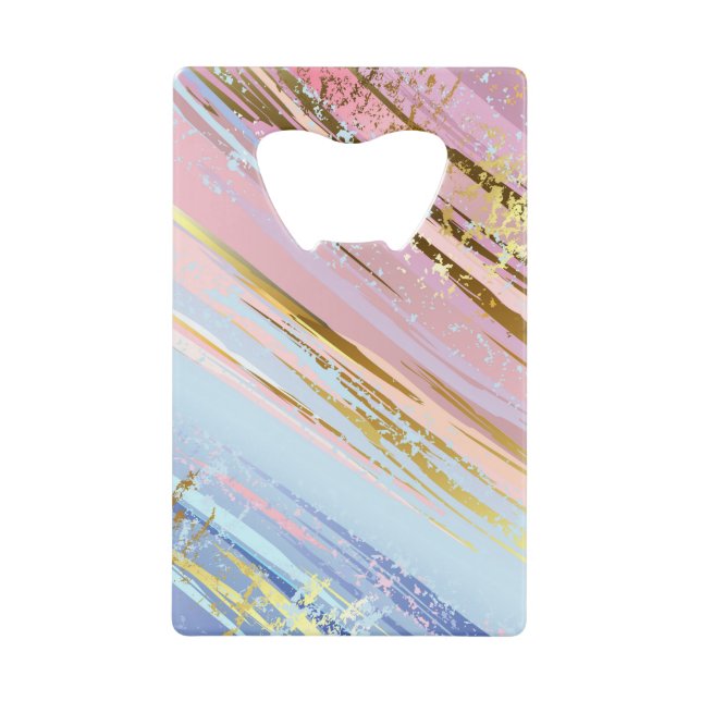 Abrebotellas De Tarjeta De Crédito Fondo rosa texturizado (Anverso)