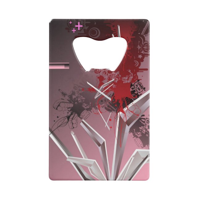 Abrebotellas De Tarjeta De Crédito Fondos del diseño (Anverso)