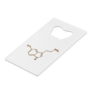 Abrebotellas De Tarjeta De Crédito Fórmula química molecular de serotonina