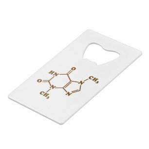 Abrebotellas De Tarjeta De Crédito Fórmula química molecular de teobromina de chocola