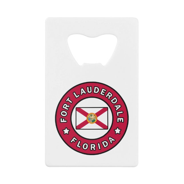 Abrebotellas De Tarjeta De Crédito Fort Lauderdale Florida (Anverso)
