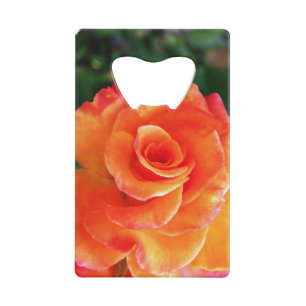 Abrebotellas De Tarjeta De Crédito Fotografía de rosa naranja vibrante