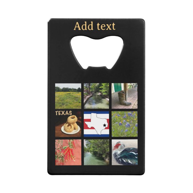 Abrebotellas De Tarjeta De Crédito Fotos escénicas de Texas (Anverso)