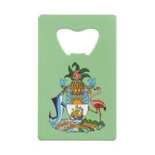 Abrebotellas De Tarjeta De Crédito Freetown, Bahamas con escudo de armas (Eleuthera)