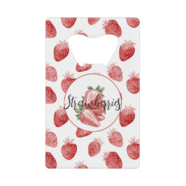 Abrebotellas De Tarjeta De Crédito Fresas Rojas Fruta