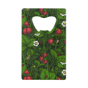 Abrebotellas De Tarjeta De Crédito Fresas silvestres