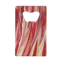 Abrebotellas De Tarjeta De Crédito Fuchsia Feather Fringe