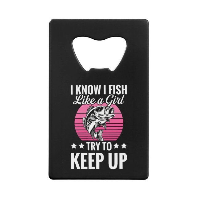 Abrebotellas De Tarjeta De Crédito Funny Fishing Theme Bottle Opener (Anverso)