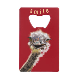 Abrebotellas De Tarjeta De Crédito Funny Ostrich Bottle Opener