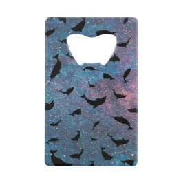 Abrebotellas De Tarjeta De Crédito Galaxia colorida gradiente de ballena de tiburón d