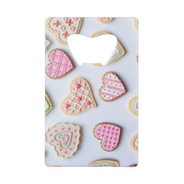 Abrebotellas De Tarjeta De Crédito galletas del corazón del el día de San Valentín