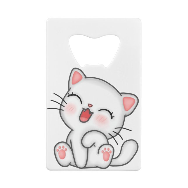 Abrebotellas De Tarjeta De Crédito Gato (Reverso)