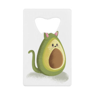 Abrebotellas De Tarjeta De Crédito Gato de aguacate