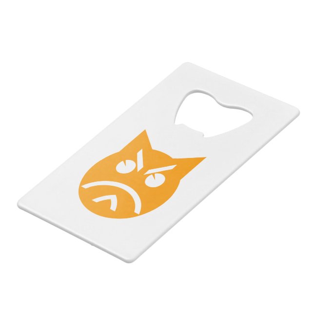 Abrebotellas De Tarjeta De Crédito Gato de Emoji de puentes (Ángulo frontal)