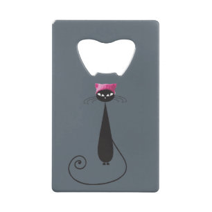 Abrebotellas De Tarjeta De Crédito Gato Kitty Gorra Rosa