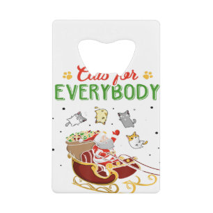 Abrebotellas De Tarjeta De Crédito Gatos Para Todos Navidades Gato Lover Funny