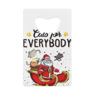 Abrebotellas De Tarjeta De Crédito Gatos para todos Navidades Gato Lover Regalo
