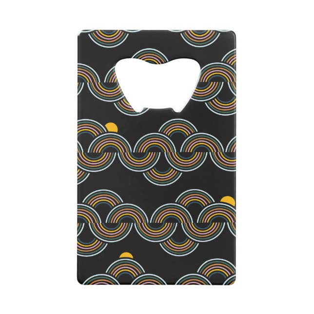 Abrebotellas De Tarjeta De Crédito Geo Stripe: Diseño de moda (Anverso)