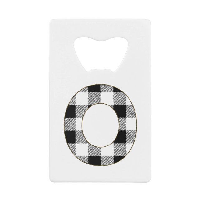 Abrebotellas De Tarjeta De Crédito Gingham Check O (Anverso)