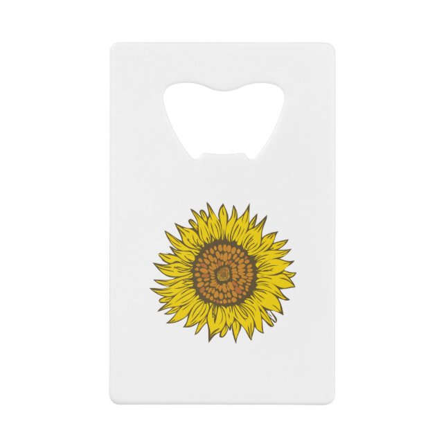 Abrebotellas De Tarjeta De Crédito girasol (Anverso)
