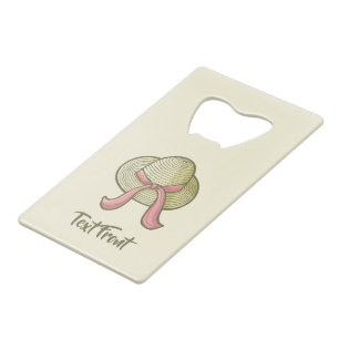 Abrebotellas De Tarjeta De Crédito Gorra de paja Amarillo
