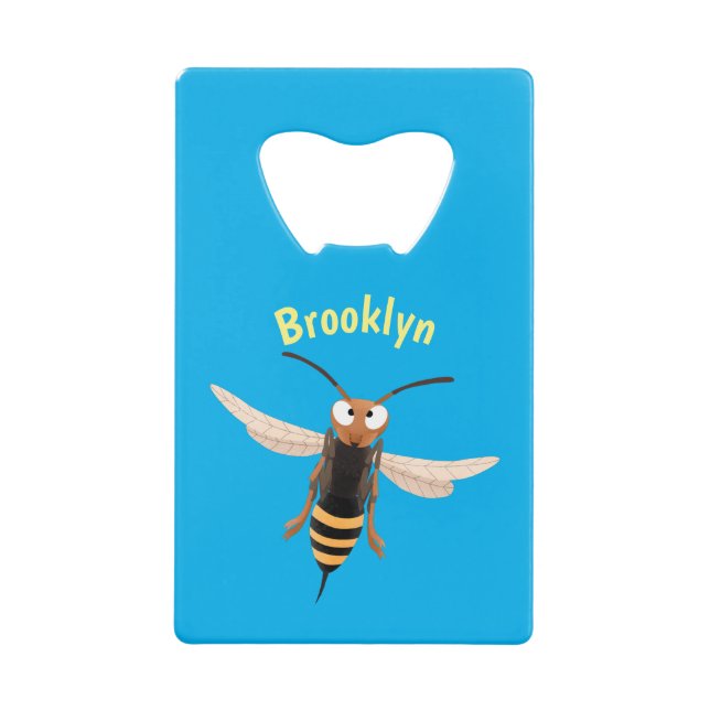Abrebotellas De Tarjeta De Crédito Gracioso ilustracion personalizado de avispas de a (Anverso)