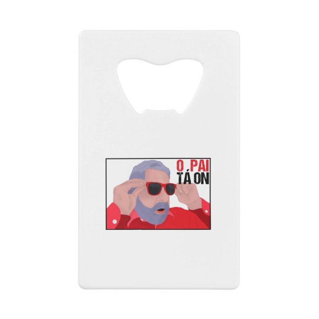 Abrebotellas De Tarjeta De Crédito Gracioso Lula Meme con gafas de sol (Anverso)