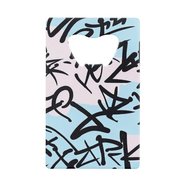 Abrebotellas De Tarjeta De Crédito Graffiti moderno (Anverso)