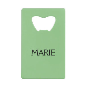 ABREBOTELLAS DE TARJETA DE CRÉDITO GREEN MÍNIMO SENCILLO AGREGAR EL REGALO DE TEXTO D